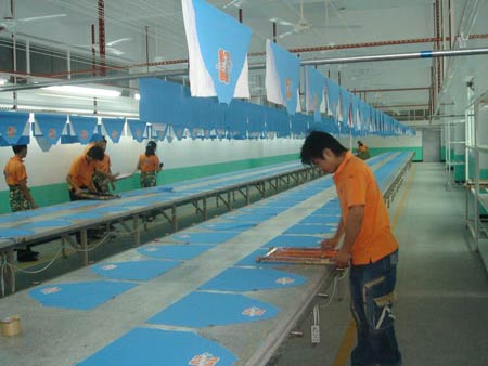 手工絲網印刷工作服裝LOGO圖案