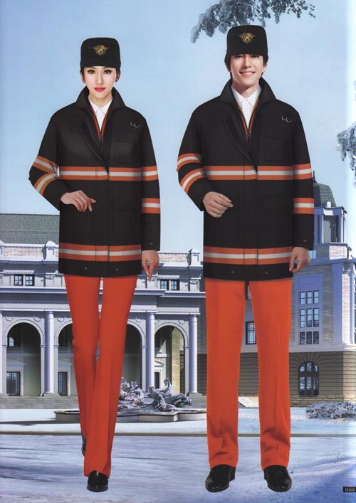 酒店物業保安服定做冬季套裝款式圖