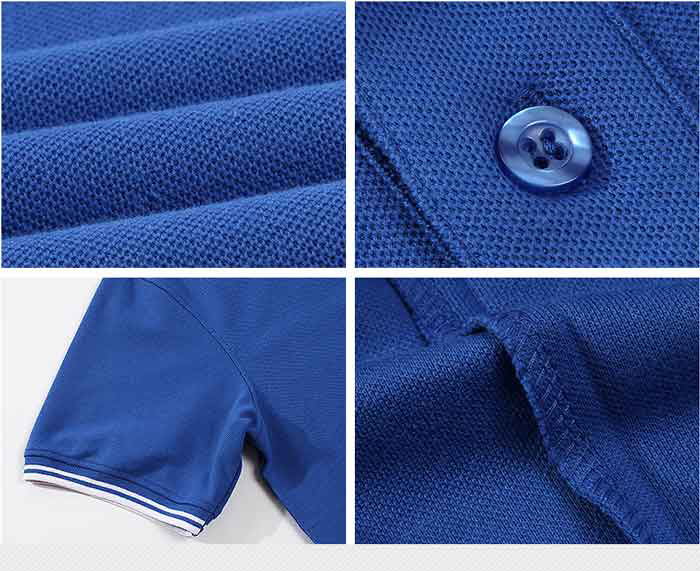 嵌條翻領t恤衫定做款式袖口細節展示圖