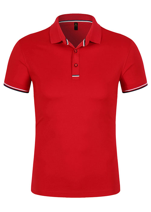 皇家系列紅色翻領(lǐng)短袖POLO衫定制顏色款式圖